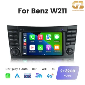 Мултимедия за Мерцедес E-Class W211 W219 W463 2Din 7-инчa *Android|Carplay | Bluetooth |GPS навигация | Bluetooth | MP5 плейър + подарък AHD задна камера